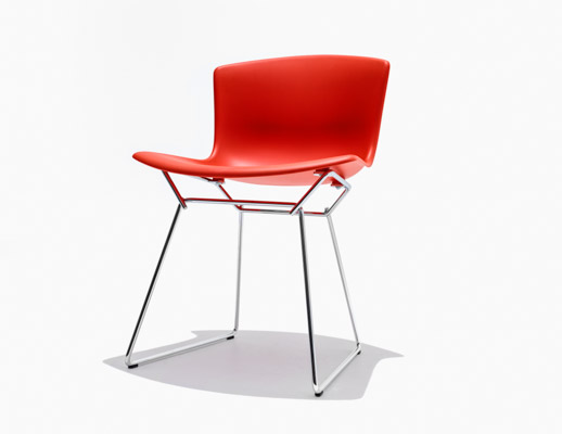 bertoia molded shell side chair