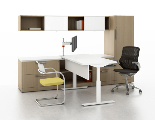 Reff Profiles private office wardrobe cabinet height adjustable table credenza lateral file 