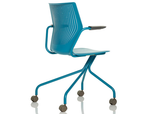 multigeneration by knoll hybrid chair formway design side chair dark teal