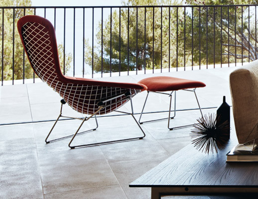 Bertoia Bird Chair and Ottoman